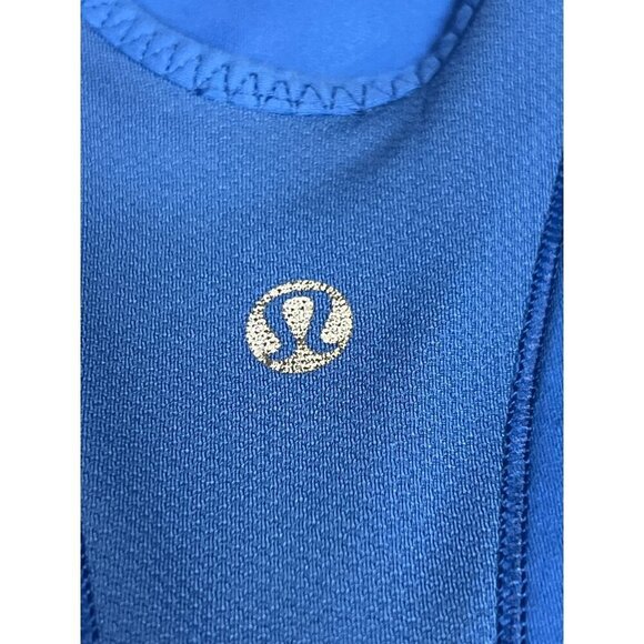 Lululemon Tone It Tank Blue Cut Out Shirt Sleeveless Women's Size Small - Picture 8 of 8